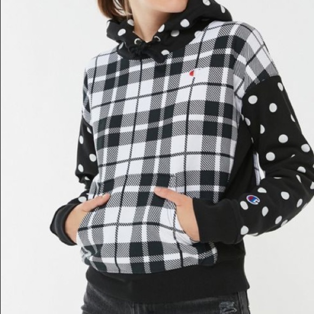 BNWT UO Champion Reverse Weave Mixed Print Hoodie